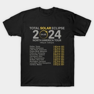 2024 Total Solar Eclipse April 8 Path Of The Eclipse T-Shirt